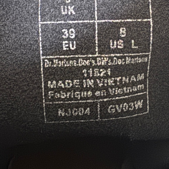 Dr. Martens Black Boots with Yellow Accents - Picture 5 of 5